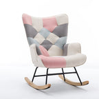 Fauteuil d'appoint patchwork moderne pour salon, chambre ou studio