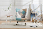 Modern Patchwork Accent Chair for Living Room Bedroom Studio