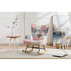 Fauteuil d'appoint patchwork moderne pour salon, chambre ou studio