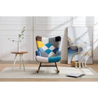 Fauteuil d'appoint patchwork moderne pour salon, chambre ou studio