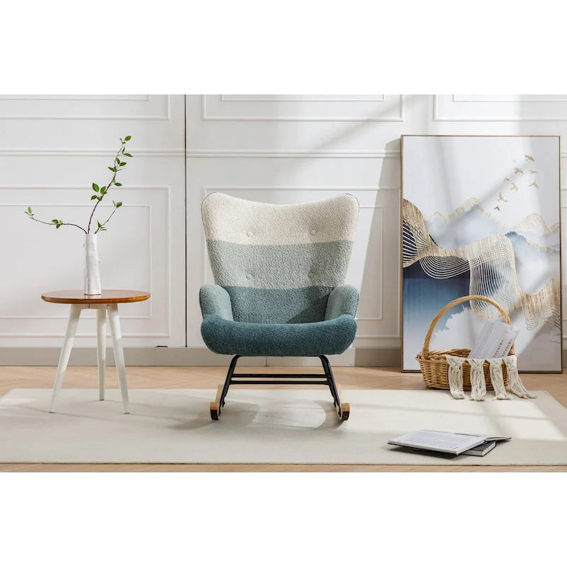 Fauteuil d'appoint patchwork moderne pour salon, chambre ou studio