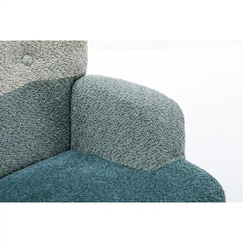 Fauteuil d'appoint patchwork moderne pour salon, chambre ou studio