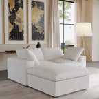 Canapé d'angle modulable convertible en forme de L avec assise de rangement