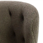 Fauteuil d'appoint, fauteuil sans accoudoirs rembourré en peau d'agneau sherpa, fauteuil de lecture moderne pour salon, avec pieds en bois