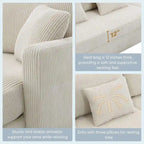 Canapé d'angle convertible en L, moderne et réversible, avec méridienne de rangement pour salon