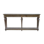 Console traditionnelle Arin de 183 cm (72 pouces) à pieds tournés, en bois de manguier