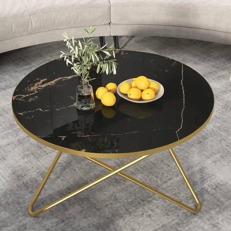 Table basse ronde - 80 cm de profondeur x 80 cm de largeur x 46 cm de hauteur