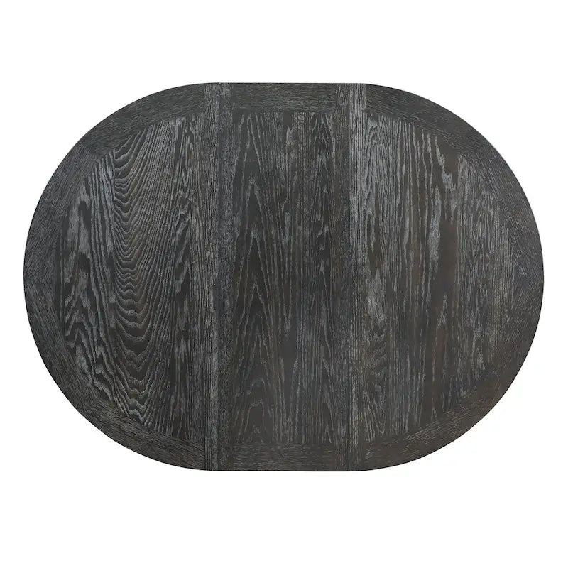 Table de salle à manger de style campagnard, table ronde extensible pour cuisine ou salle à manger