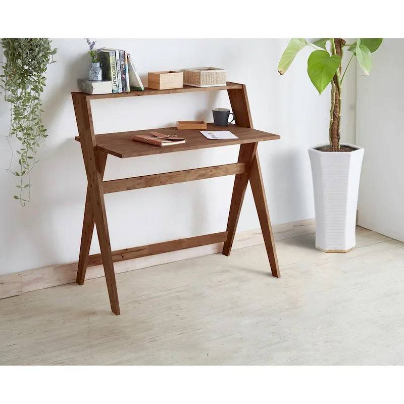 37.5 In. Mid Century Modern X Leg Study Desk