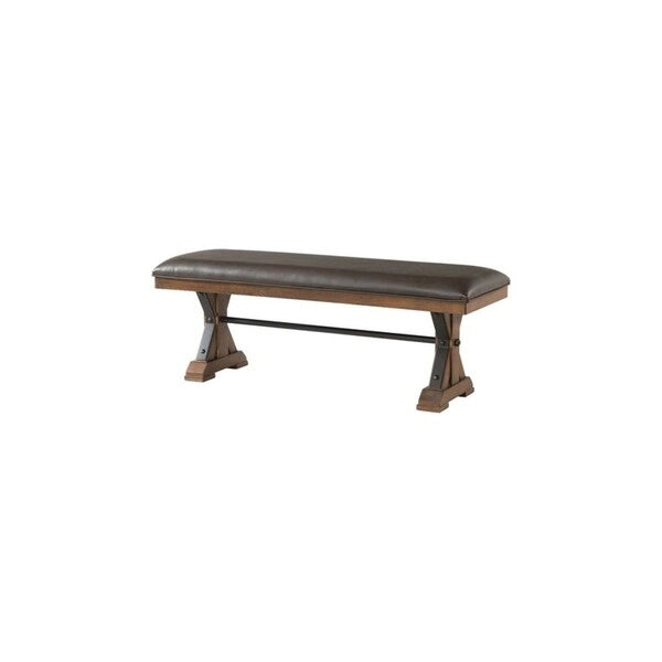 Copper Grove Sieben Brown Bench with Cushion