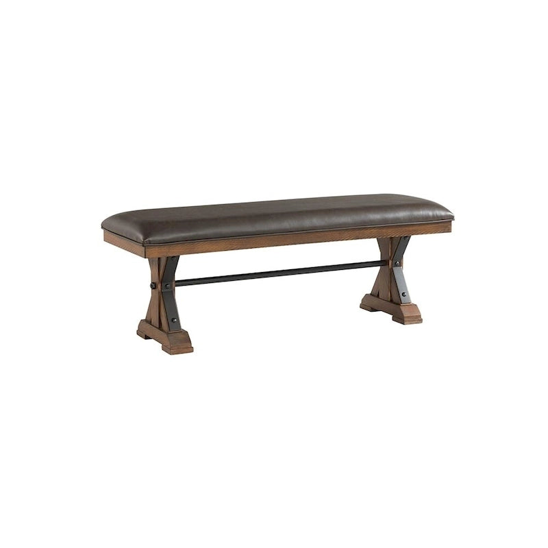 Banc Sieben marron Copper Grove avec coussin