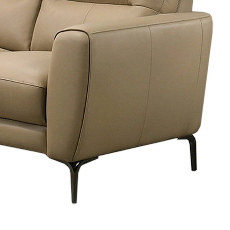 Ensemble de canapés 2 pièces en similicuir avec pieds triangulaires chromés