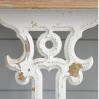 Console vintage en bois avec plateau marron