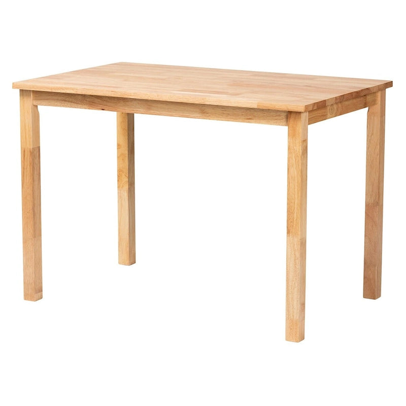 Ensemble coin repas Raisa style bohème moderne, banc en rotin kubu naturel et table en bois