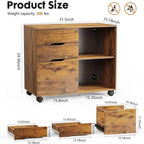 Classeur à 3 tiroirs - 31,3 cm (P) x 15,7 cm (L) x 24,4 cm (H)