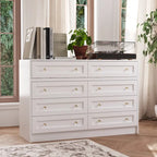 Commode et coiffeuse blanches, solution de rangement polyvalente, bureau en cristal