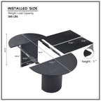 Table de salle à manger ovale extensible avec plateau solide - Non applicable