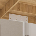 Table de conférence en bois avec piètement blanc, table de réunion, bureau d'ordinateur