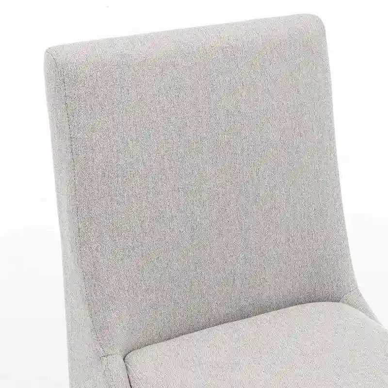 Chaises de salle à manger modernes sans accoudoirs, lot de 2, avec pieds en bois massif, idéales pour la cuisine et la salle à manger.