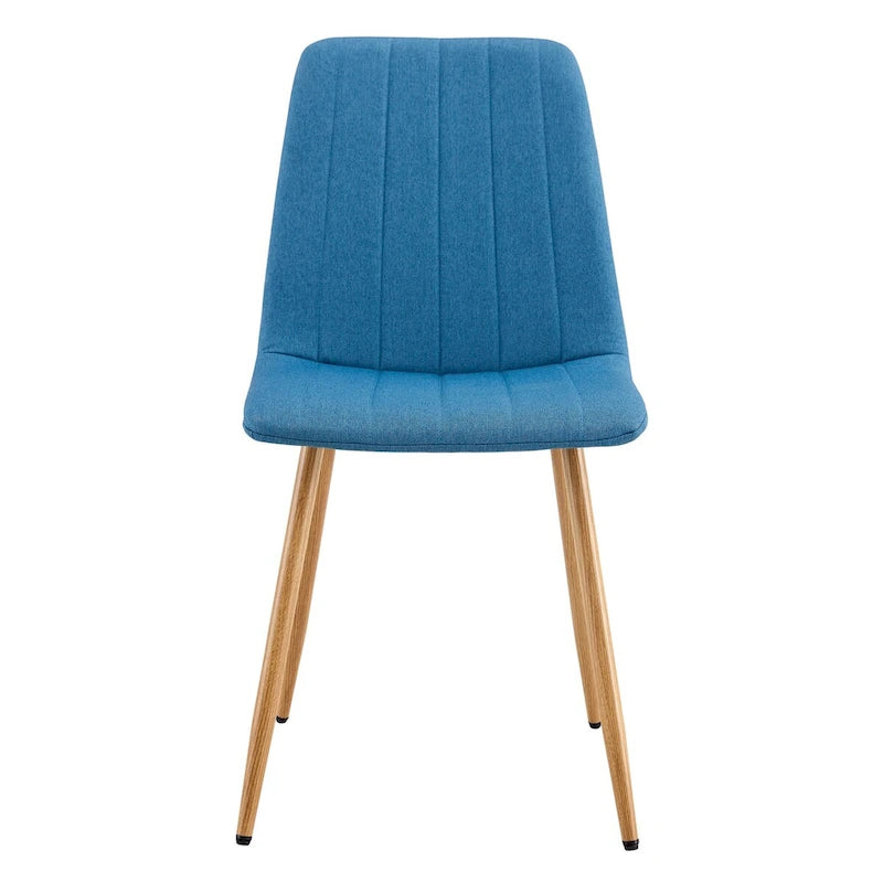 Chaise d'appoint en lin avec pieds en métal (lot de 4)