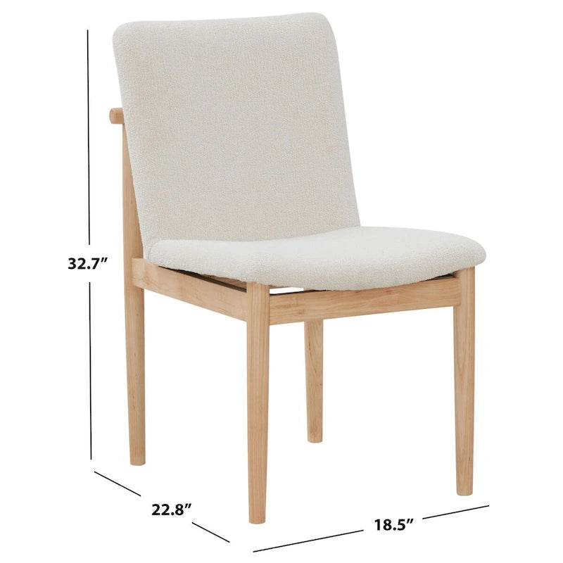 Chaise de salle à manger SAFAVIEH Couture Abriella Boucle 46 cm (18 pouces) - 48 cm (19 pouces) L x 58 cm (23 pouces) P x 84 cm (33 pouces) H